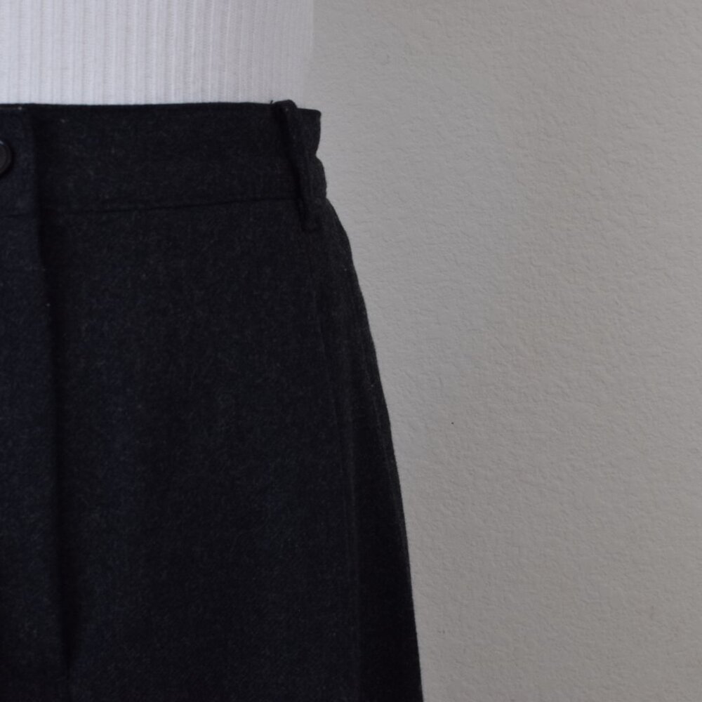 Vintage 90s Wool/Nylon Pleated Lined Trousers‎ size 8P Petite | 28-waist - Picture 6 of 10